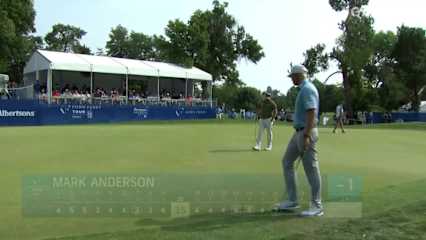 Mark Anderson's lengthy eagle putt drops at Boise Open