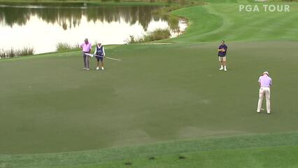 Justin Thomas sinks birdie putt on No. 12 at PNC Championship