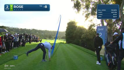 Justin Rose hits 221-yard approach to 14 feet, sets up eagle on No. 2 at AT&T Pebble Beach