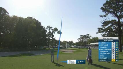 Jake Knapp gets up-and-down from 113 yards for birdie on No. 16 at RBC Heritage