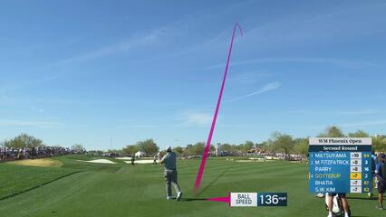 Chris Gotterup taps in from 2 feet for birdie on No. 3 at WM Phoenix Open