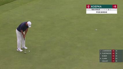 Brooks Koepka drains 16-foot putt for birdie on No. 15 at RBC Canadian