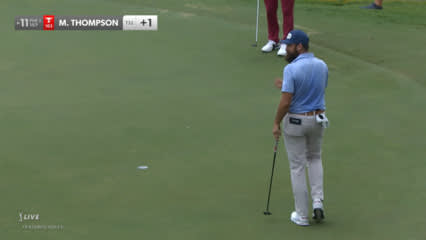 Michael Thompson holes putt for birdie from fringe at FedEx St. Jude Champ