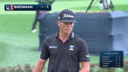 Michael Brennan makes eagle putt on No. 16 at THE PLAYERS