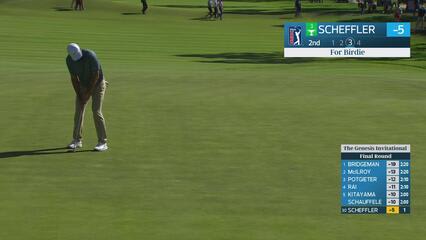 Scottie Scheffler hits 204-yard approach from rough to 11 feet, birdies No. 2 at The Genesis