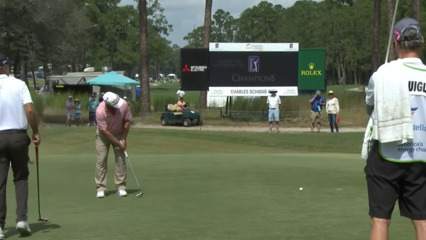 Scott Parel drains birdie at FURYK & FRIENDS