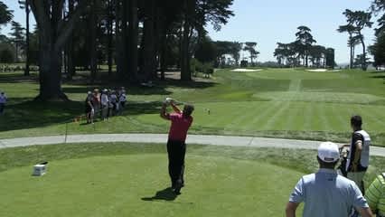 Victor Dubuisson’s stellar tee shot on No. 9 at Cadillac Match Play