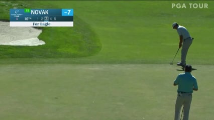 Andrew Novak birdies No. 16 in Round 2 at Albertsons Boise Open