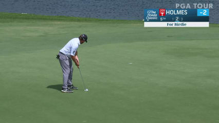 J.B. Holmes sinks birdie putt No. 5 in Round 1 at The Honda Classic