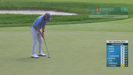 Jimmy Stanger hits tee shot to 7 feet, sets up birdie on No. 14 at RBC Canadian