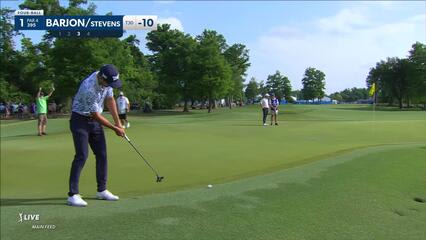 Paul Barjon drains lengthy putt for birdie at Zurich Classic