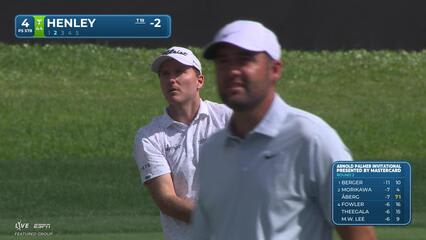 Russell Henley sinks 23-foot birdie putt on No. 4 at Arnold Palmer
