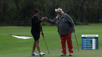 John Daly drains putt for birdie at PNC Championship