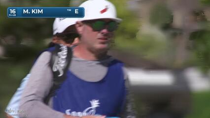 Michael Kim hits 136-yard approach to 4 feet, sets up birdie on No. 16 at Sony Open