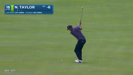 Nick Taylor's 153-yard approach sets up birdie on No. 18 at Travelers