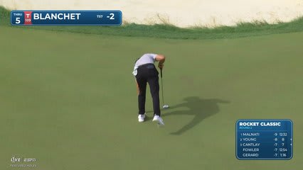 Chandler Blanchet sinks 11-foot birdie putt on No. 5 at Rocket Classic