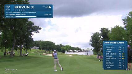 Jackson Koivun gets up-and-down for birdie at John Deere