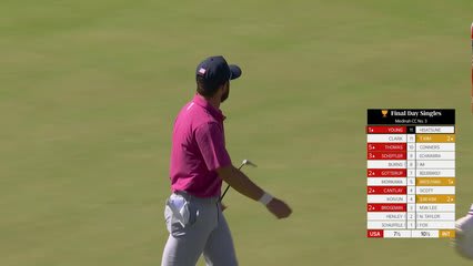 Cameron Young makes birdie on No. 12 at Sunday Singles