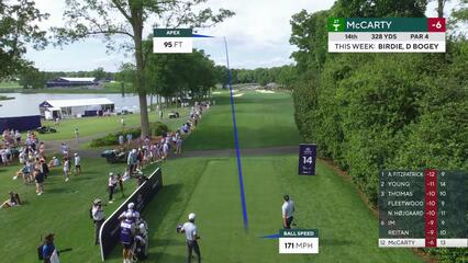 Matt McCarty drives to 13 feet, sets up birdie on No. 14 at Truist Championship