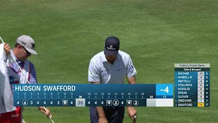 Hudson Swafford's tee shot sets up a birdie make at Valero