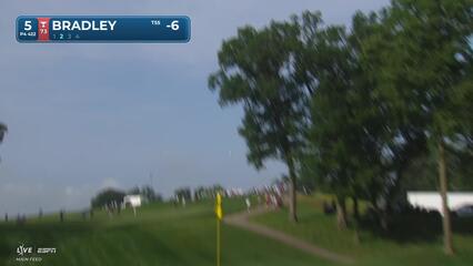 Keegan Bradley's 146-yard approach sets up birdie on No. 5 at John Deere
