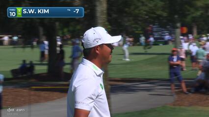 Si Woo Kim sinks 12-foot birdie putt on No. 10 at RBC Heritage