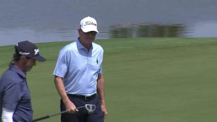 Steve Flesch makes birdie putt on No. 14 at Galleri Classic