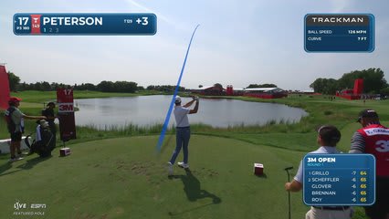 Paul Peterson hits tee shot to 1 foot, sets up birdie on No. 17 at 3M Open