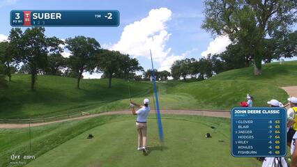 Jackson Suber hits tee shot to 7 feet, sets up birdie on No. 3 at John Deere