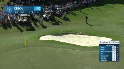 Alex Cejka makes birdie on No. 18 at Regions Tradition