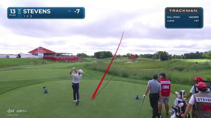 Sam Stevens makes birdie on No. 13 at 3M Open