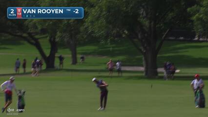 Erik van Rooyen gets up-and-down from 110 yards for birdie on No. 2 at Charles Schwab