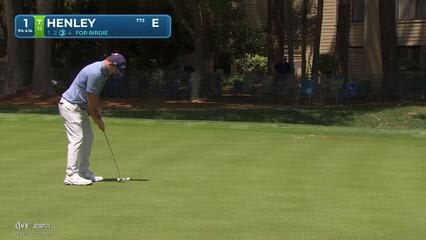 Russell Henley sinks 24-foot birdie putt on No. 1 at RBC Heritage
