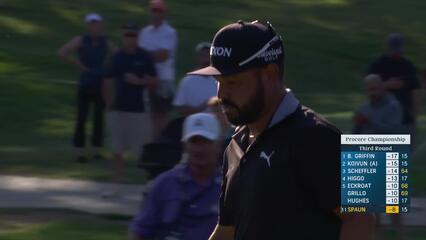 J.J. Spaun sinks 9-foot birdie putt on No. 16 at Procore