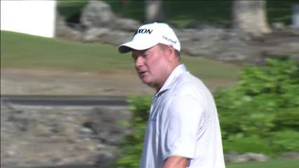 Joe Durant makes birdie putt on No. 14 at Mitsubishi