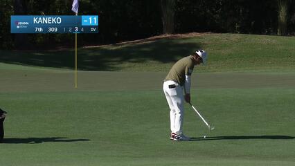 Kota Kaneko holes out for birdie on No. 7 at PGA TOUR Q-School
