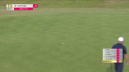 Tyrrell Hatton sinks 22-foot birdie putt on No. 15 at Genesis Scottish Open