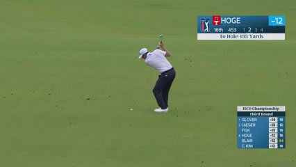 Tom Hoge sinks 14-foot birdie putt on No. 16 at ISCO Championship