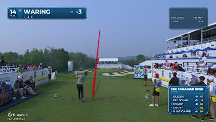 Paul Waring sinks a 27-foot birdie putt on No. 14 at RBC Canadian