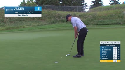 Steven Alker makes birdie on No. 11 at Rogers Charity Classic