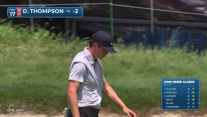 Davis Thompson rolls 4-foot putt for birdie on No. 8 at John Deere