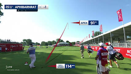 Kiradech Aphibarnrat dials in tee shot to set up birdie at Rocket Mortgage