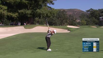 Emiliano Grillo sinks 16-foot birdie putt on No. 13 at Procore