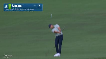 Ludvig Åberg hits 140-yard approach to 4 feet, sets up birdie on No. 5 at Arnold Palmer