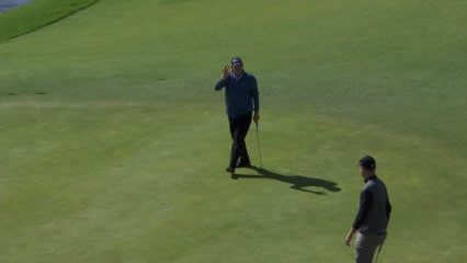 Woody Austin makes nice putt for birdie at Hoag Classic