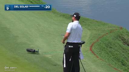 Team Cristobal Del Solar/Matteo Manassero sinks a 37-foot birdie putt on No. 9 at Zurich Classic