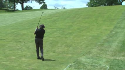 Kirk Triplett makes birdie on No. 8 at Principal