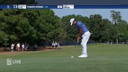 Fabian Gomez jars 27-footer for birdie at Vivint Houston Open