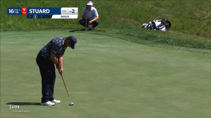 Brian Stuard sinks 15-footer for birdie at John Deere
