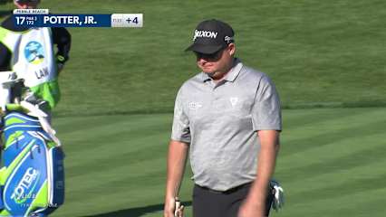 Ted Potter, Jr. drains 15-footer for birdie at AT&T Pebble Beach